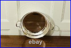 Vintage Rare Christian Dior Silverplate Large Sauce Pot, Hand Hammered