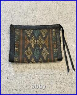 Vintage Rare Cleobella Aztec Leather Clutch