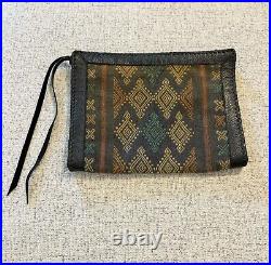 Vintage Rare Cleobella Aztec Leather Clutch