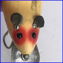 Vintage Rare Heddon Dowagiac Meadow Mouse Wood Fishing Lure