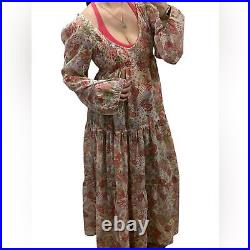 Vintage Rare Jack Kramer Prairie Floral Maxi Dress