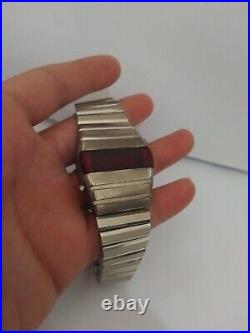 Vintage Rare LED Watch Swiss Not Working AS IS
