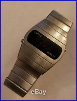 Vintage Rare Lanco Swiss Made 104001 70, s LED Watch