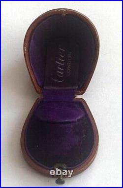 Vintage Rare Old Cartier Paris French Empty Velvet Jewelry Box for Ring