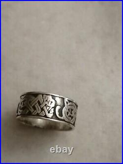 Vintage Rare Old Masonic Silver Ring US 10