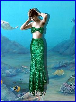 Vintage Rare Rubie's Regency Selection Sequined Mermaid Costume