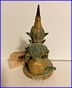 Vintage Rare Thai Bronze Statue With Original Tag