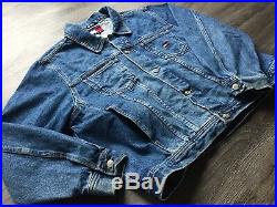 Vintage Rare Tommy Hilfiger Big Flag Logo Denim Jacket Urban Supreme Kith Jean