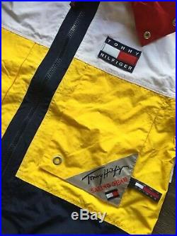 Vintage Rare Tommy Hilfiger Windbreaker Jacket Big Logo Urban Supreme Kith Lotus