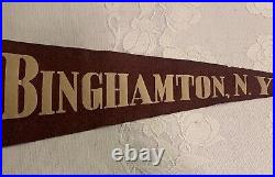 Vintage Rare felt flag pennant souvenir antique 1910s/1920s Binghamton NY