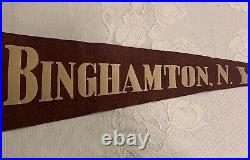 Vintage Rare felt flag pennant souvenir antique 1910s/1920s Binghamton NY