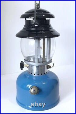 Vintage SEARS 1/67 Single Mantle Gas Lantern 476.74550 Blue Rare Coleman 200a