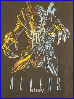 Vintage T-shirt 1988 ALIENS Acid Drool 80's Space Horror Movie Rare! Original