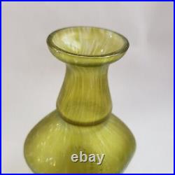 Vintage Vase Art Glass Rare Antique Collectible Studio Art Glass Green