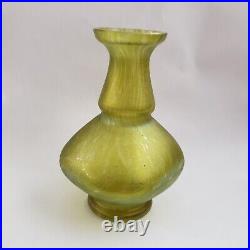 Vintage Vase Art Glass Rare Antique Collectible Studio Art Glass Green