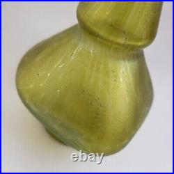 Vintage Vase Art Glass Rare Antique Collectible Studio Art Glass Green