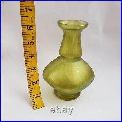 Vintage Vase Art Glass Rare Antique Collectible Studio Art Glass Green