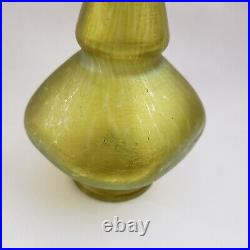 Vintage Vase Art Glass Rare Antique Collectible Studio Art Glass Green