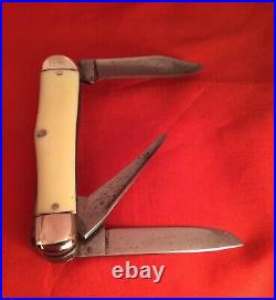 Vintage Wards 3 back spring swell center pocket knife 1935-50 super rare antique