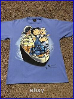 Vintage betty boop titanic shirt Movie Promo Single Stitch Rare Large 1996