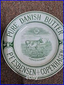 Vintage rare antique advertising danish butter plate good in condition