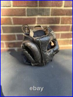 Vintage1920 Antique leather Everlast Boxing Rare Full Face mask Helmet Headgear