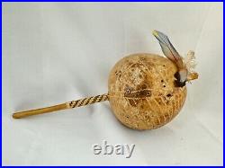 Vtg Brazil Rare Handmade Antique Brazilian Tribe Tribal Shaker Maraca Large 12