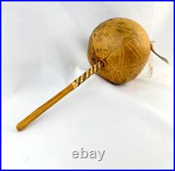 Vtg Brazil Rare Handmade Antique Brazilian Tribe Tribal Shaker Maraca Large 12