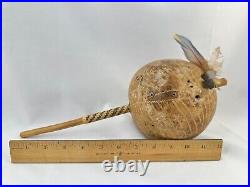 Vtg Brazil Rare Handmade Antique Brazilian Tribe Tribal Shaker Maraca Large 12