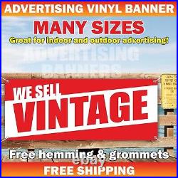 WE SELL VINTAGE Advertising Banner Vinyl Mesh Sign rare antique shop store