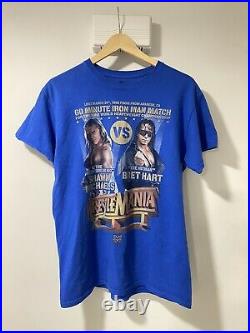 WWF Vintage Wrestling T Shirt Shawn Michaels Brett Hart RARE VTG Wrestlemania