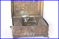 White Metal Brass Pan Dan Box 1900s Old Vintage Rare Antique Collectible PG-65