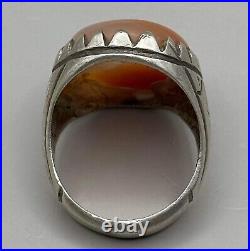 Wonderful old Afghan Agate stone solid silver Rare Wonderful Ring