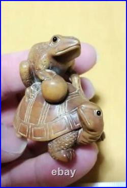 Wooden NETSUKE Okimono Japanese Antique Vintage Rare