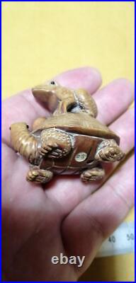 Wooden NETSUKE Okimono Japanese Antique Vintage Rare