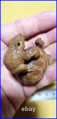 Wooden NETSUKE Okimono Japanese Antique Vintage Rare