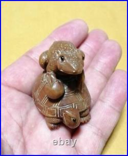 Wooden NETSUKE Okimono Japanese Antique Vintage Rare