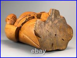 Wooden NETSUKE Okimono Japanese Antique Vintage Rare